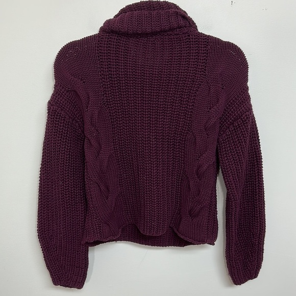 525 America Shaker‎ Turtleneck Sweater Burgundy Size XS - Picture 4 of 7